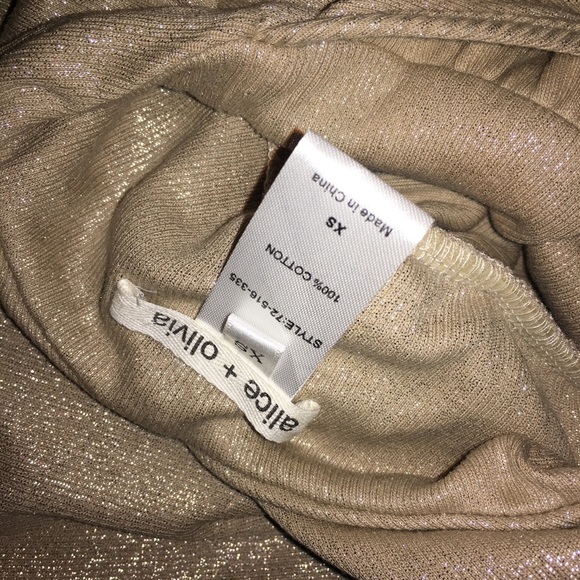 SOLD!!Alice+Olivia sexy gold halter dress. Size XS - Picture 6 of 6